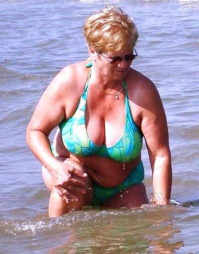 25P Granny bbw beach 3