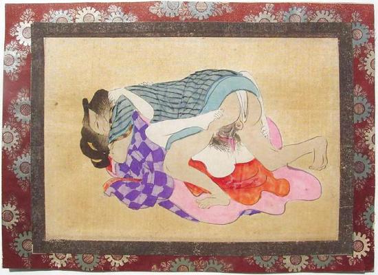 14P Japanese Shunga Art 9 - Paintings on Silk