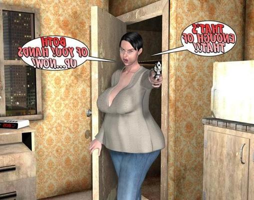 16P Sex-Comics 3D-Anime schwangere schwarze mollige Cartoon-Hausfrau