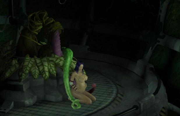 15P 3d busty babe gets hard fucked by a plant with big tentacles