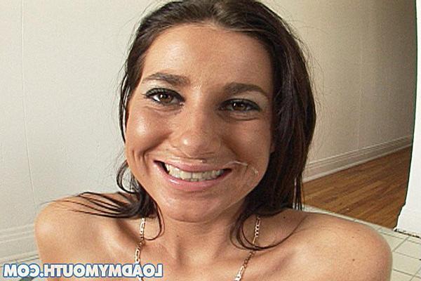 15P Brunette in these load my mouth action series