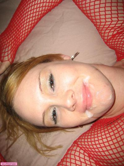 18P Amateur teen redhead sucks cock and cum