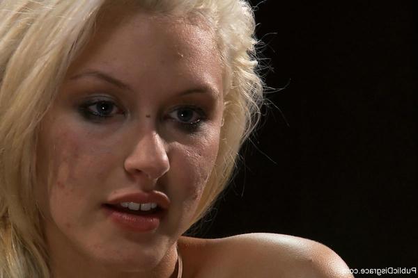 24P Hot Blonde Disgraced in Bar