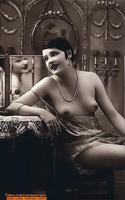 10P Vintage ladies exposing natural tits and hairy pussies