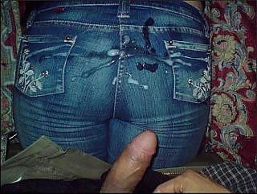 25P Cum on jeans