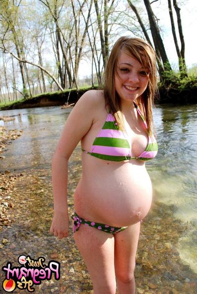 15P Teasing big belly amateur teens pregnant
