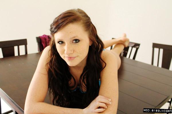 4P Freckled amateur teen tease
