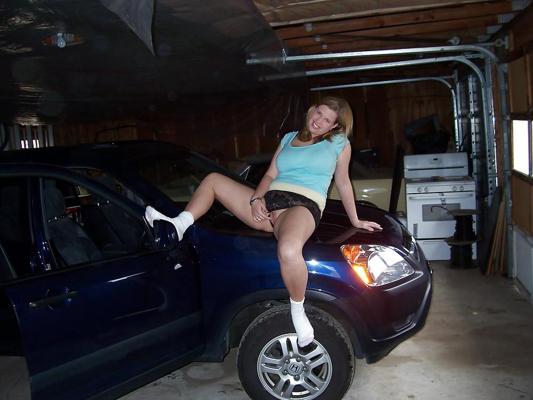 5P Pics my girlfriend took of me in her car 