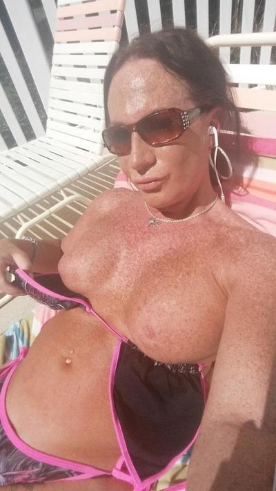 10P Freckled bikini shemale