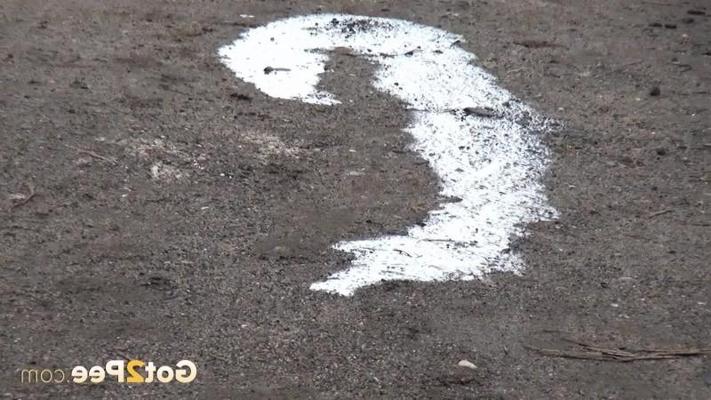 15P Une fille blonde sexy pisse entre des bus garés