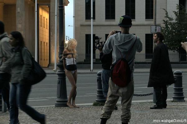 24P Blonde gets Tied to a Park Bench  Fucked Where Everyone Can See
