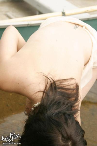 15P Sexy teen poses on a boat