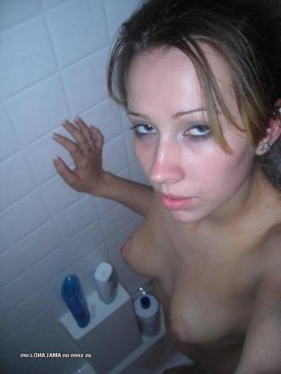 15P Busty amateur girlfriend taking nude self pics