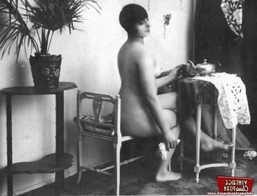 12P French vintage ladies showing their bodies from the 1920s
