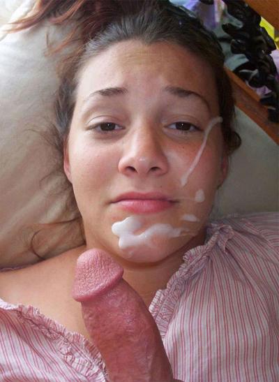 10P Blowjob queen Paula getting a facial
