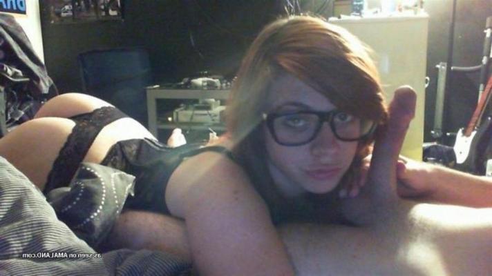 11P Horny wild amateur nerdy cocksucking GF gets her cunt licked