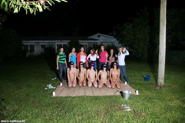 15P Teen sorority pledges blindfolded and stripped