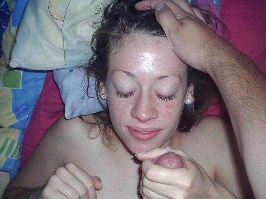 16P Some girl's wild roomie shows off her naked body in various photos and sucks a g