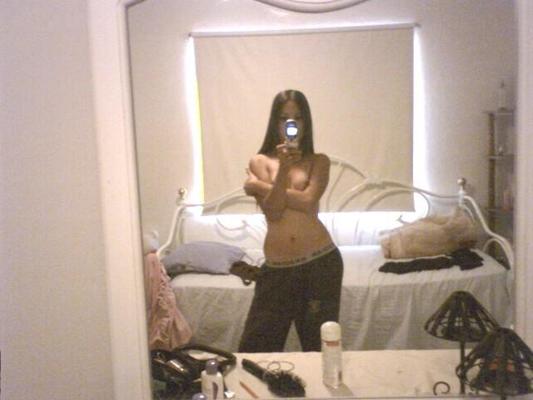 15P Brunette teen posing and showing ass