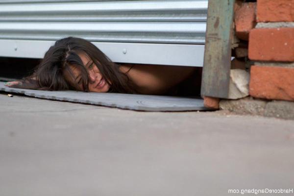 24P Babe gets stripped naked and fucked in all holes by group of men