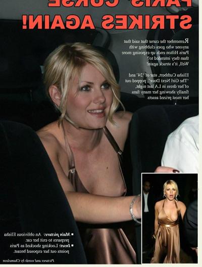 15P Elisha Cuthbert bent over with a hot blonde chick licking her butt cheek