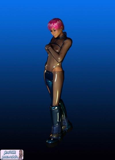 16P Personnage 3D en chemise transparente