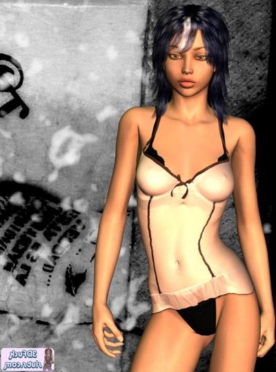 16P Toon girl poses in lingerie