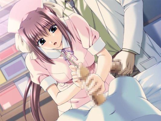 14P Cute brunette nurse with big tits gives lucky patient a handjob