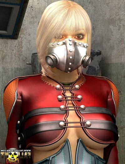 10P Toon-Babe mit Gasmaske