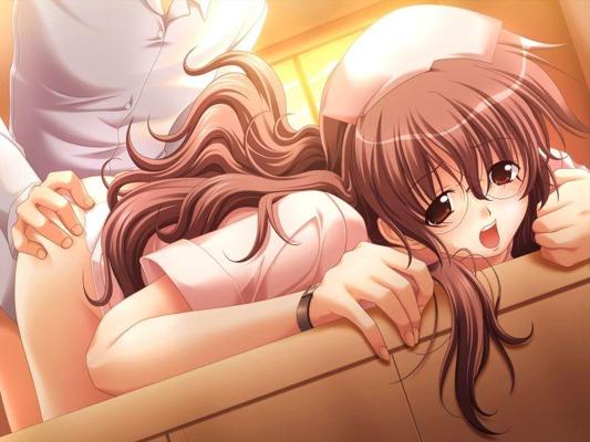 14P Big busty pink hentai nurse giving her patients handjobs