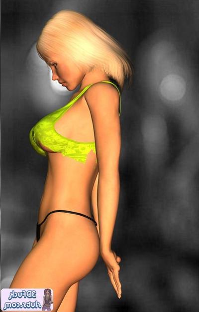 16P Toon girl with blonde hair tease