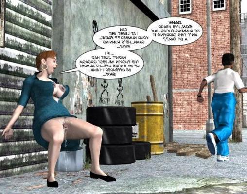 8P Unsatisfied mature housewife 3D porn comics public interracial