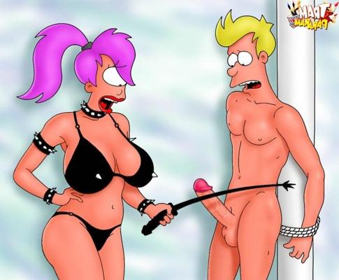 9P Turanga Leela as lesbian domme. Sultry babes from Futurama