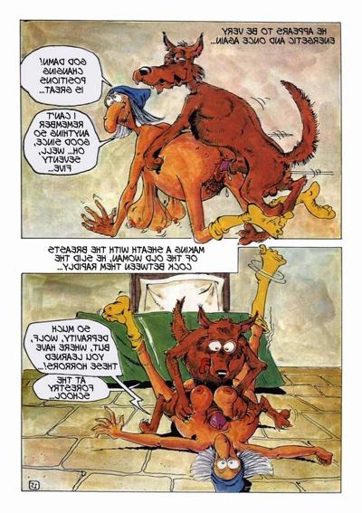 9P Comics über das Sexualleben von Big Red Riding Hood und ihrer Großmutter
