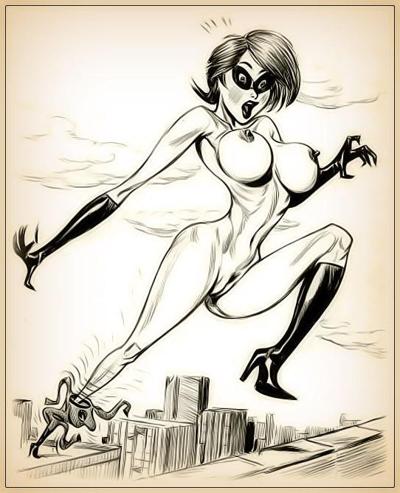 12P Elastigirl got a foreplay and got fucked in two holes