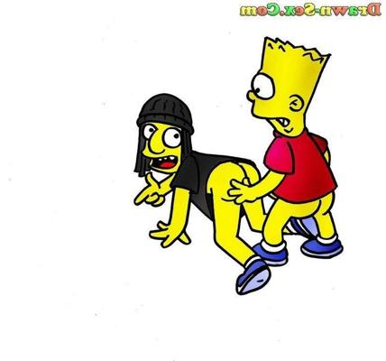 12P Edna Krabappel is drilled with clips by Bart Simpson