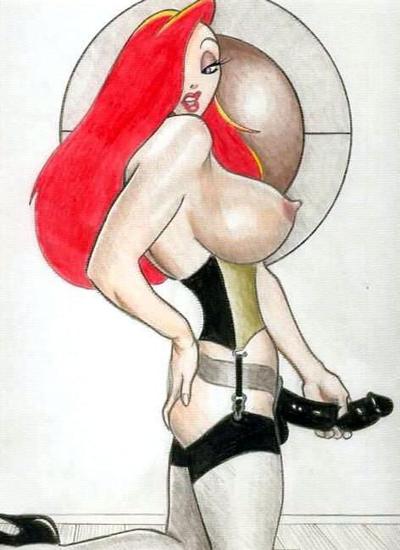 12P Pretty Jessica Rabbit gets assreamed and takes sperm