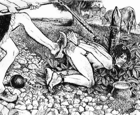 15P vintage evil female dungeon bondage horror art and drawings