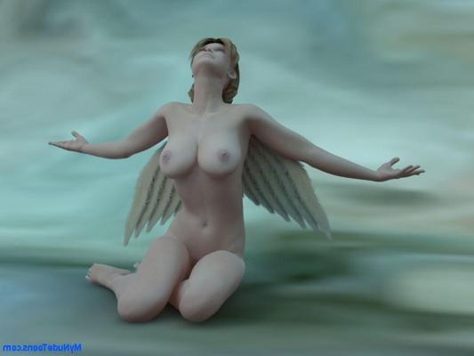 16P Nude toon babe angel posing
