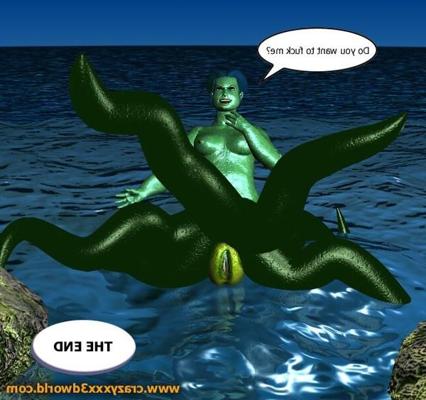 16P Horny mermaid saving sailor then fucking him hard