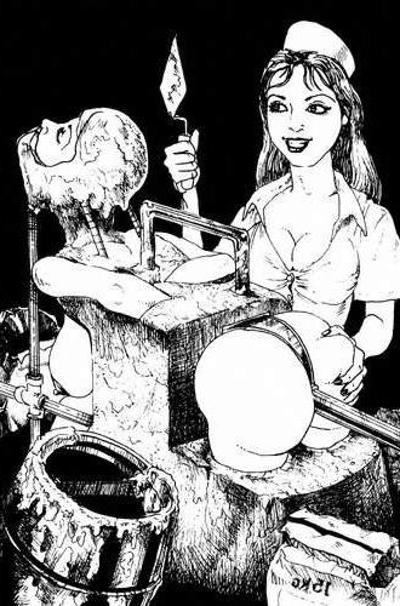 15P sick and twisted female bondage art work and draws