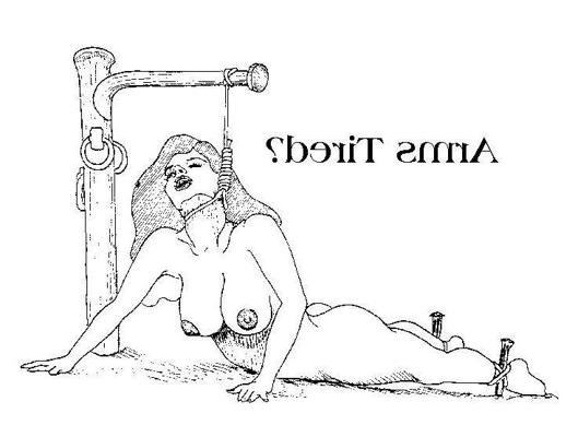 15P bizarre female rope hanging artwork horrible pain