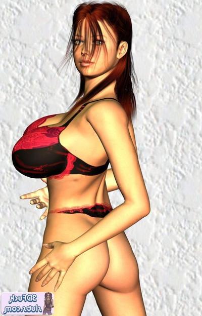 16P Big boob toon babe posing
