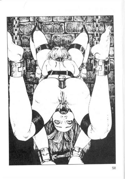 15P horrible painful artwork of helpless women in dark evil dungeons