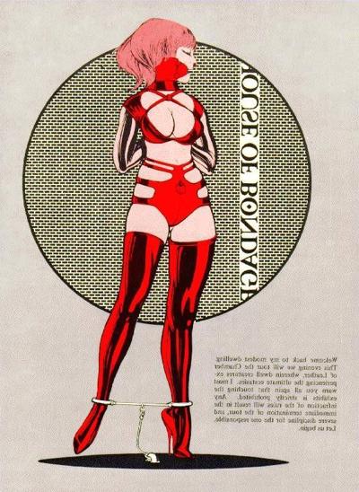 15P classic women tied with rope for painful bondage artwork