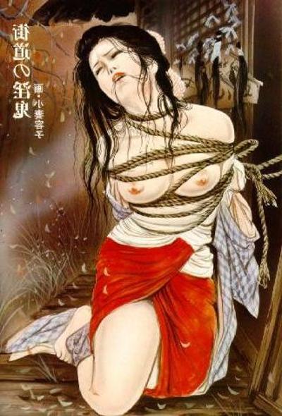 15P extreme japanese rope fetish art and classic drawings