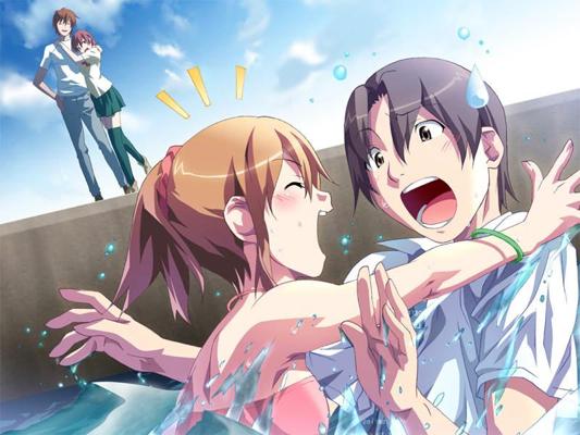 19P Most popular busty hentai schoolgirl in her sexy swimsuit