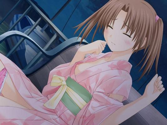 20P Shy hentai schoolgirls pull down their panties and go topless