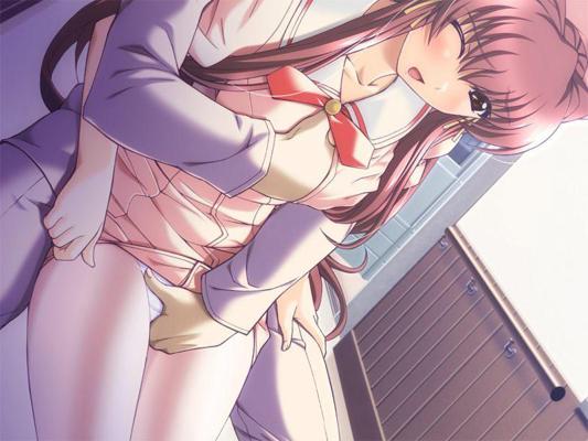 19P Shy young hentai nurse in pink uniforms and natural breasts