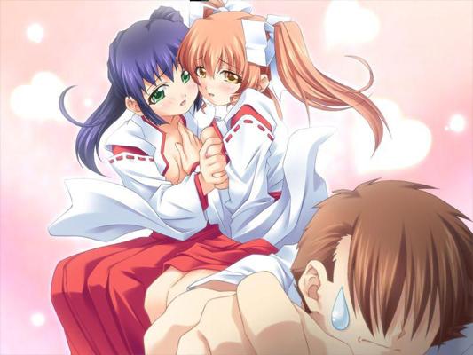 20P Submissive hentai schoolgirls play dress up as french maids
